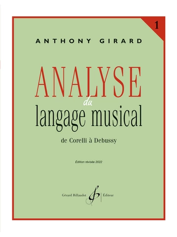 Analyse du langage musical. Volume 1 : de Corelli à Debussy Visuel